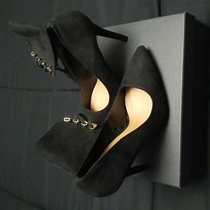 Charlotte Russe Ankle Strap Stilettos, 9M, Black